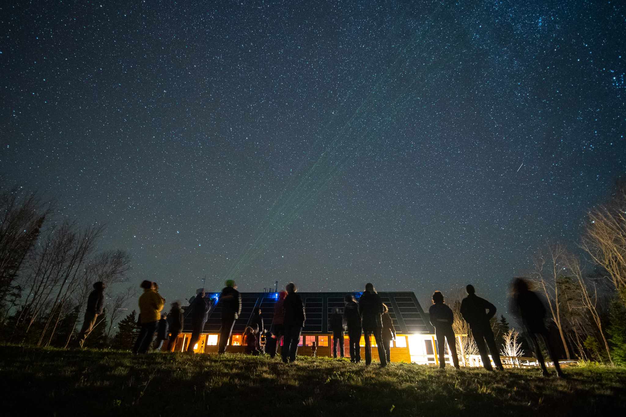 J Walter Participants enjoying the See the Dark Festival at Medawisla in the Maine Woods.