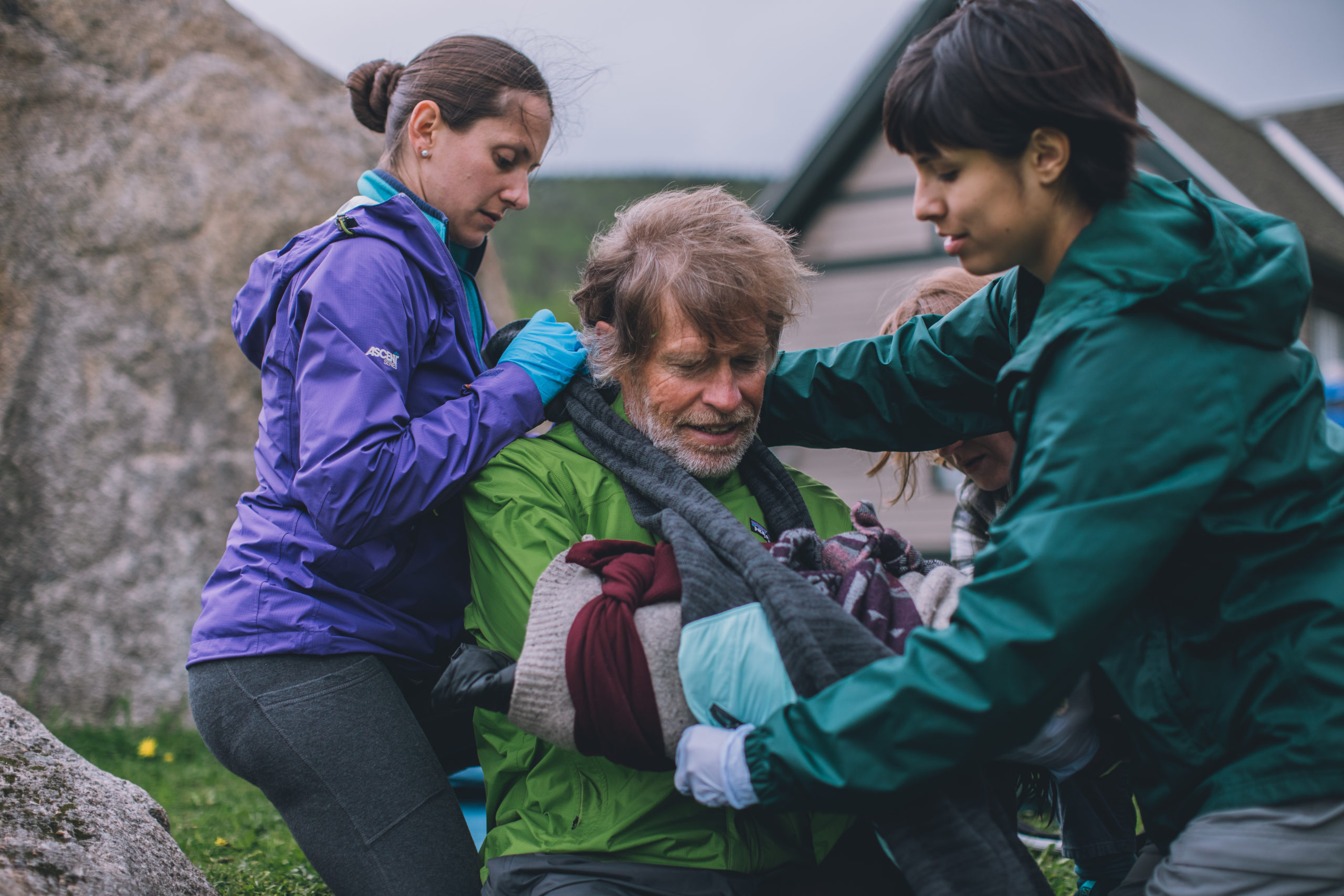 June 11, 2019. AMC Highland Center, Crawford Notch, White Mountain National Forest, New Hampshire-- A Wilderness First Aid program. Photo by Paula Champagne.