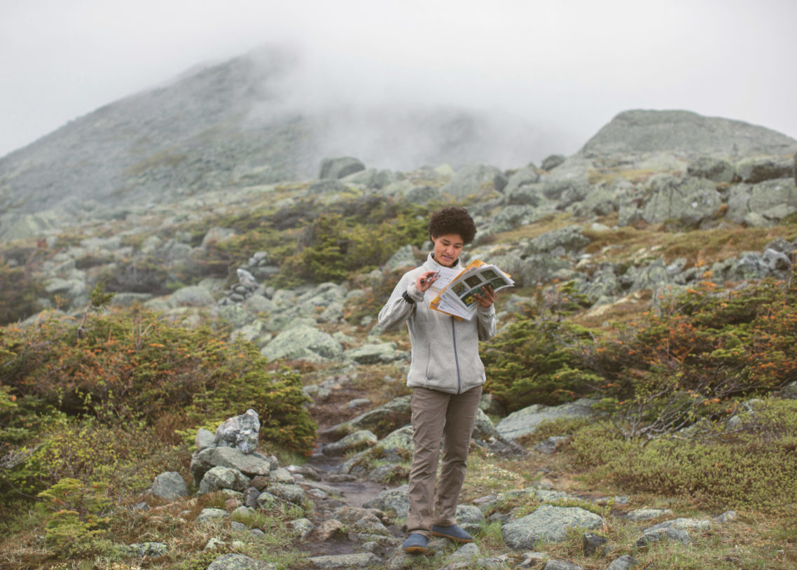 Jun. 6, 2018. AMC Madison Spring Hut, White Mountain National Forest, New Hampshire-- Imara White (AMC Naturalist). Photo by Paula Champagne.