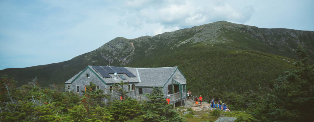 Jul. 30, 2018. AMC Greenleaf Hut, (Franconia Range), White Mountain National Forest, New Hampshire-- Mt. Lafayette on Franconia Ridge (Franconia Range) is in the background. Photo by Paula Champagne.