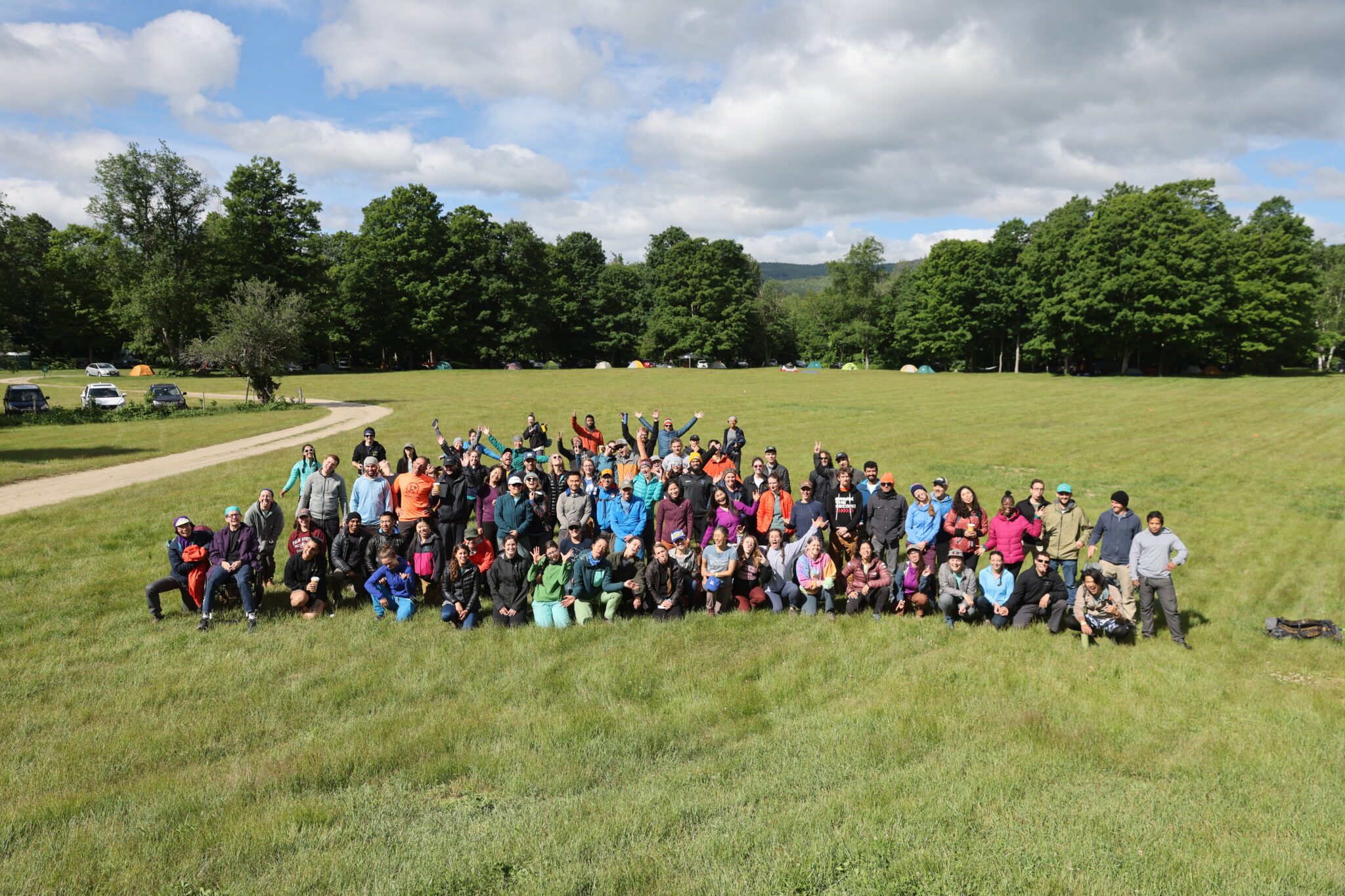 Participants of Rumney Together smile for a group photo.