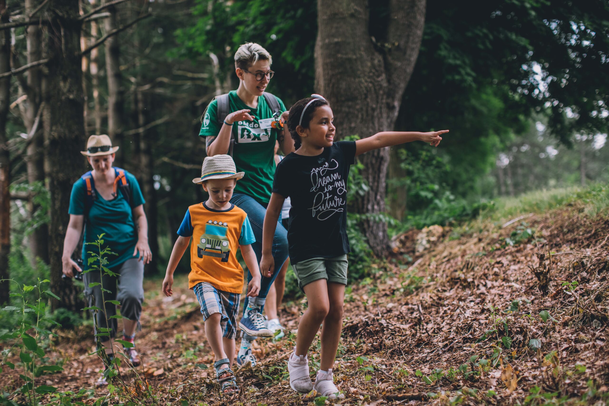 Hikers on a trail