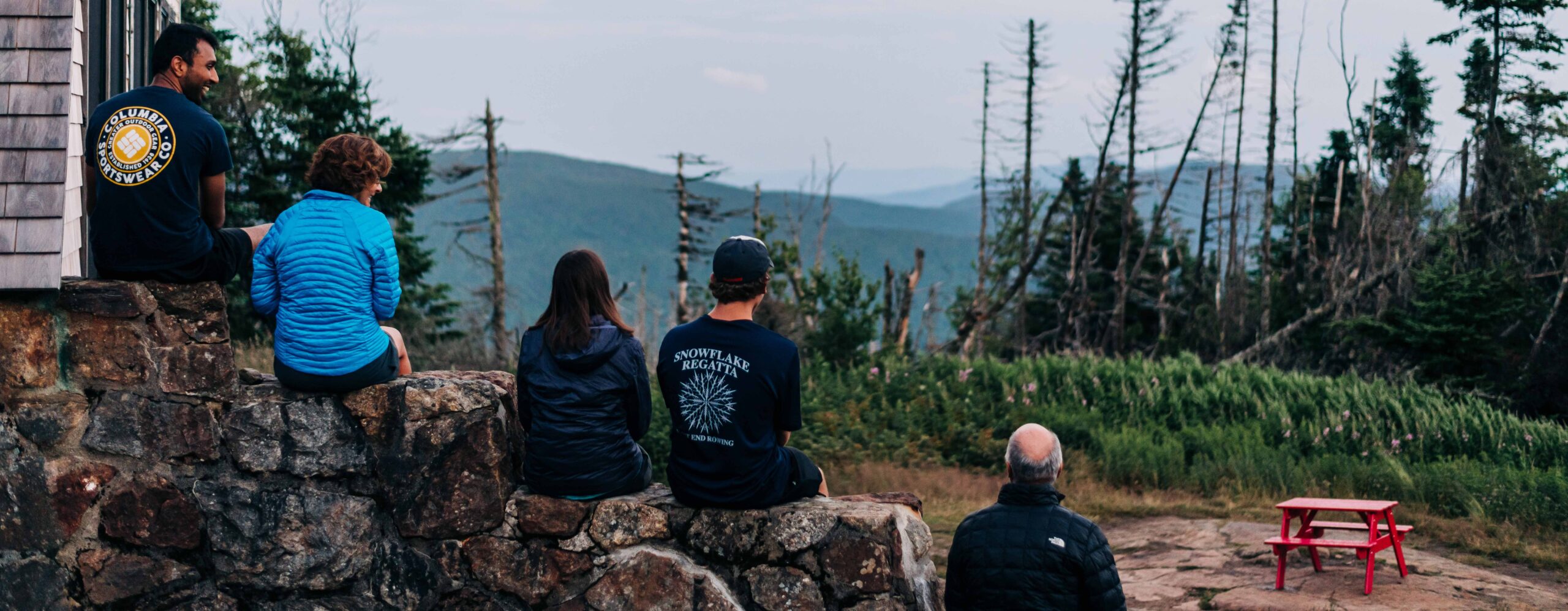 July 21, 2022. AMC Mizpah Spring Hut, Presidential Range, White Mountain National Forest, New Hampshire-- A Boston Chapter hut-to-hut trip. Photo by Corey David Photography.