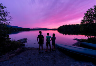 sunset view at Gorman Chairback Lodge and Cabins, Maine