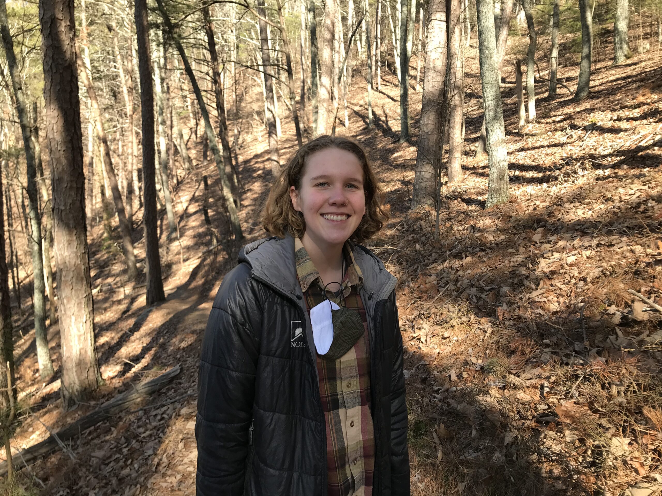 Miriam ritchie hiking in woods